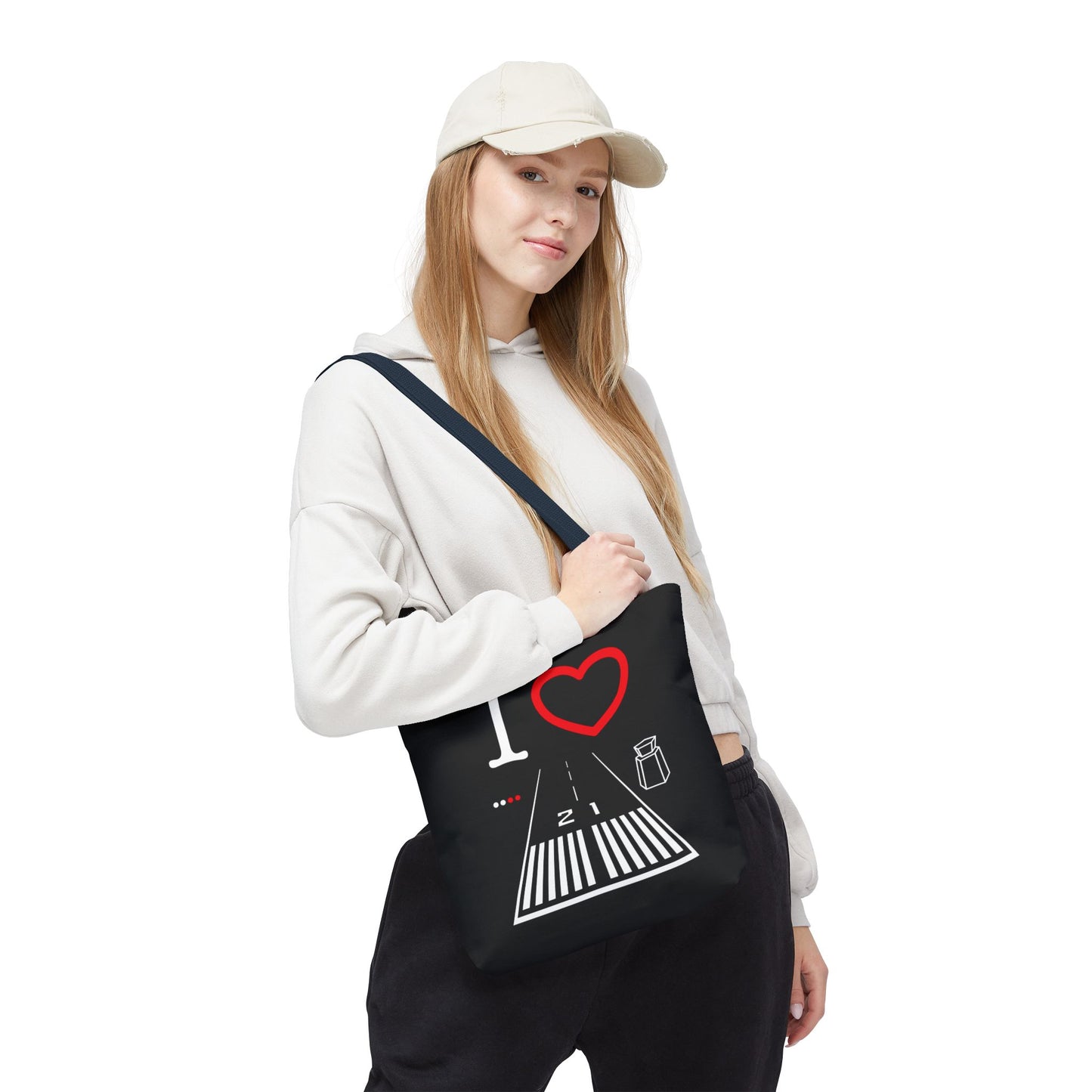 Santa Monica Airport Runway 21 / 3 tote bag (black)