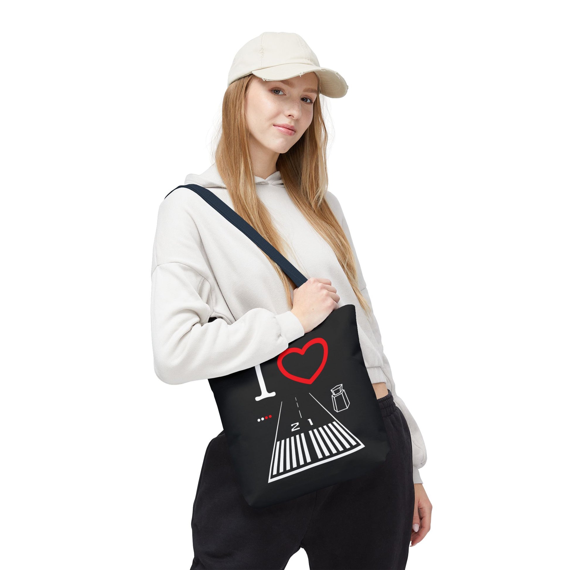 Santa Monica Airport Runway 21 / 3 tote bag (black)