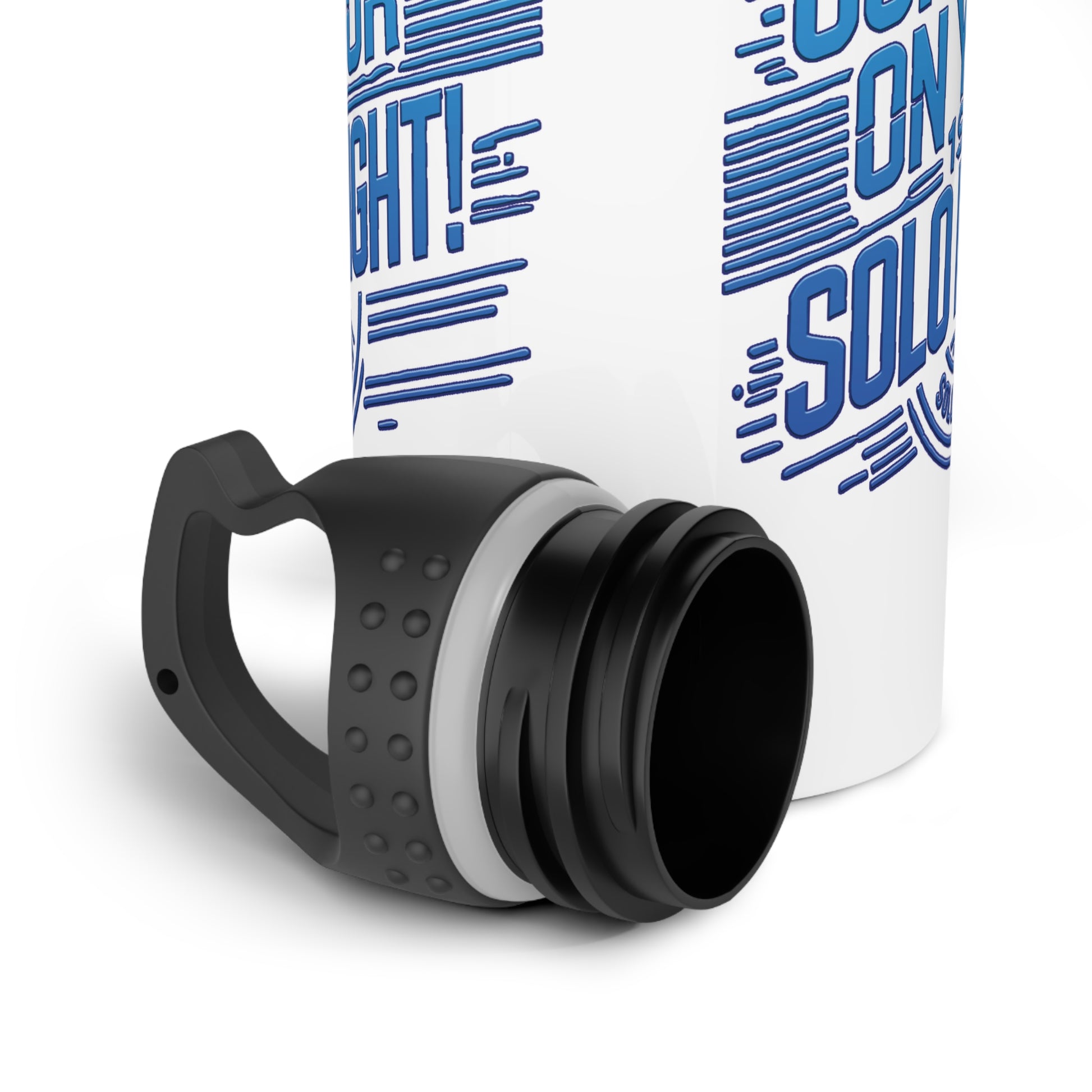 Congrats on your 1st Solo Flight! 20 oz. stainless steel water bottle (v2. blue)