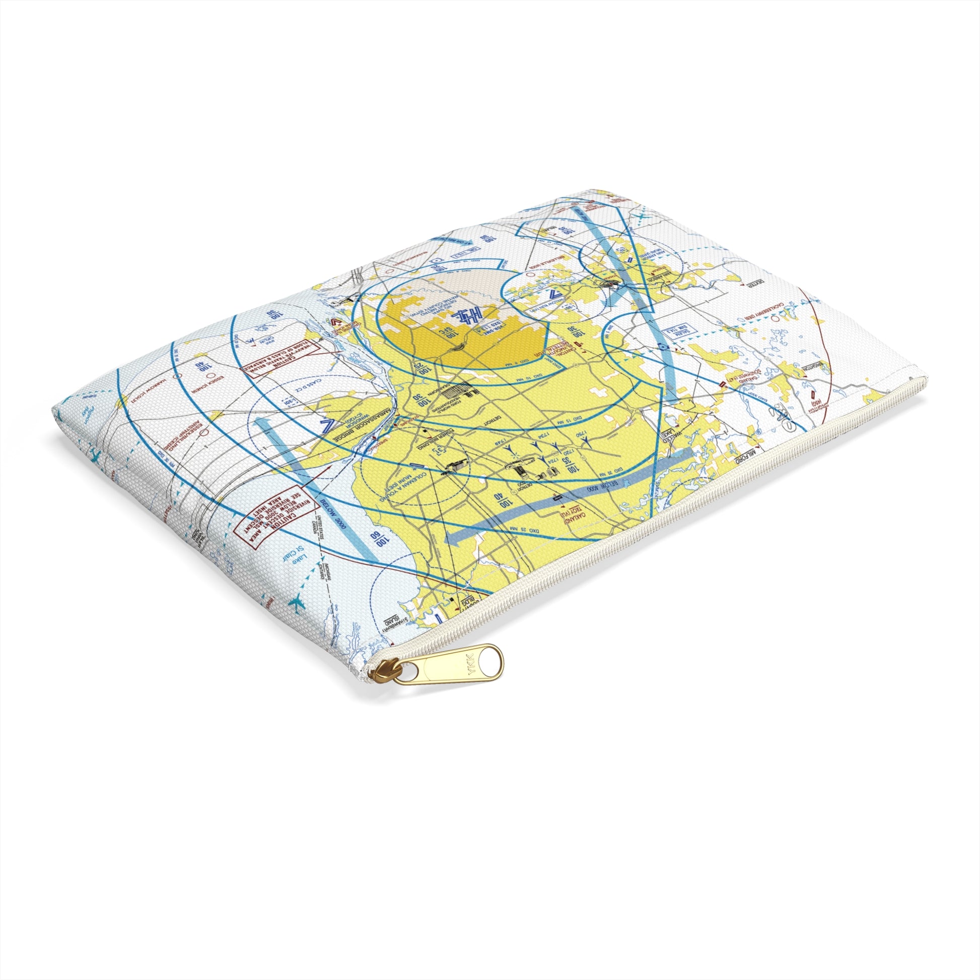 Detroit Flyway Chart Accessory Pouch