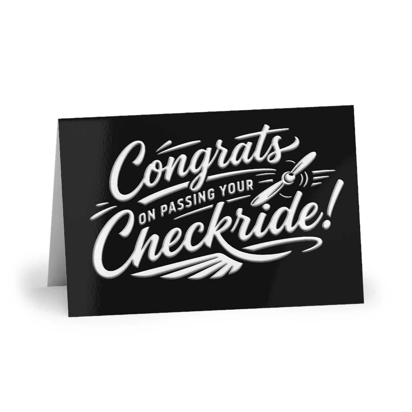 Congrats on passing your checkride! pack of 10 postcards (v4. white)