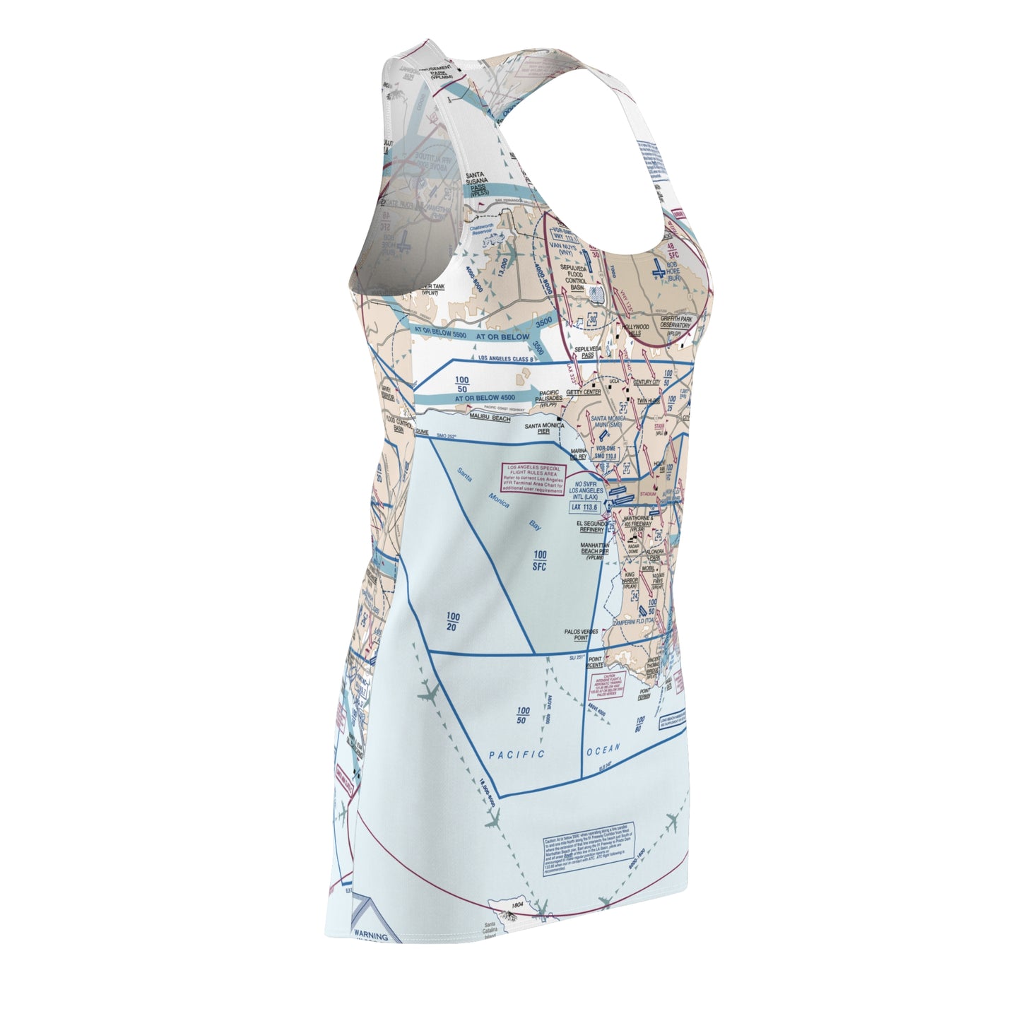 LAX Flyway Chart racerback dress