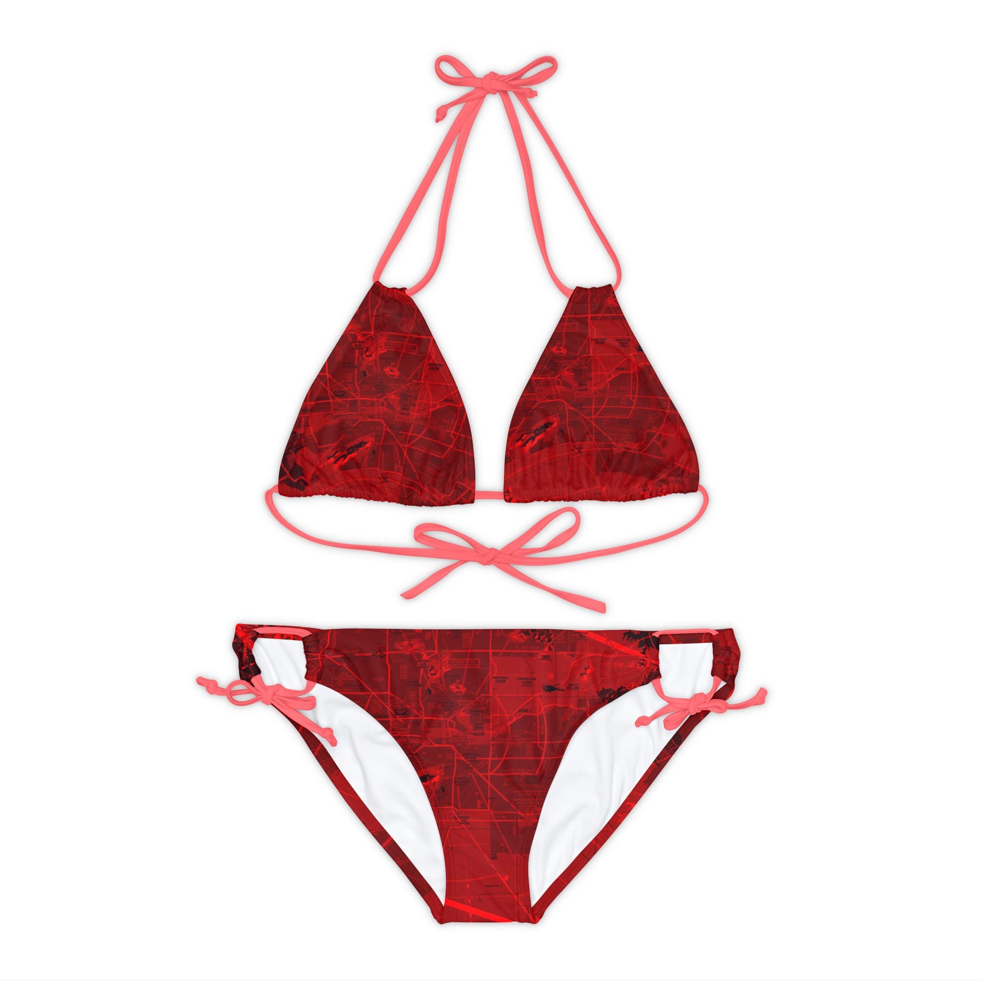 Phoenix TAC Chart strappy bikini set (red)