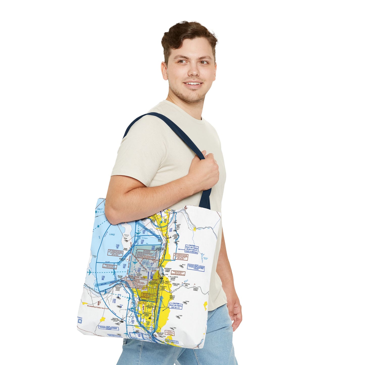 Salt Lake City Flyway Chart tote bag