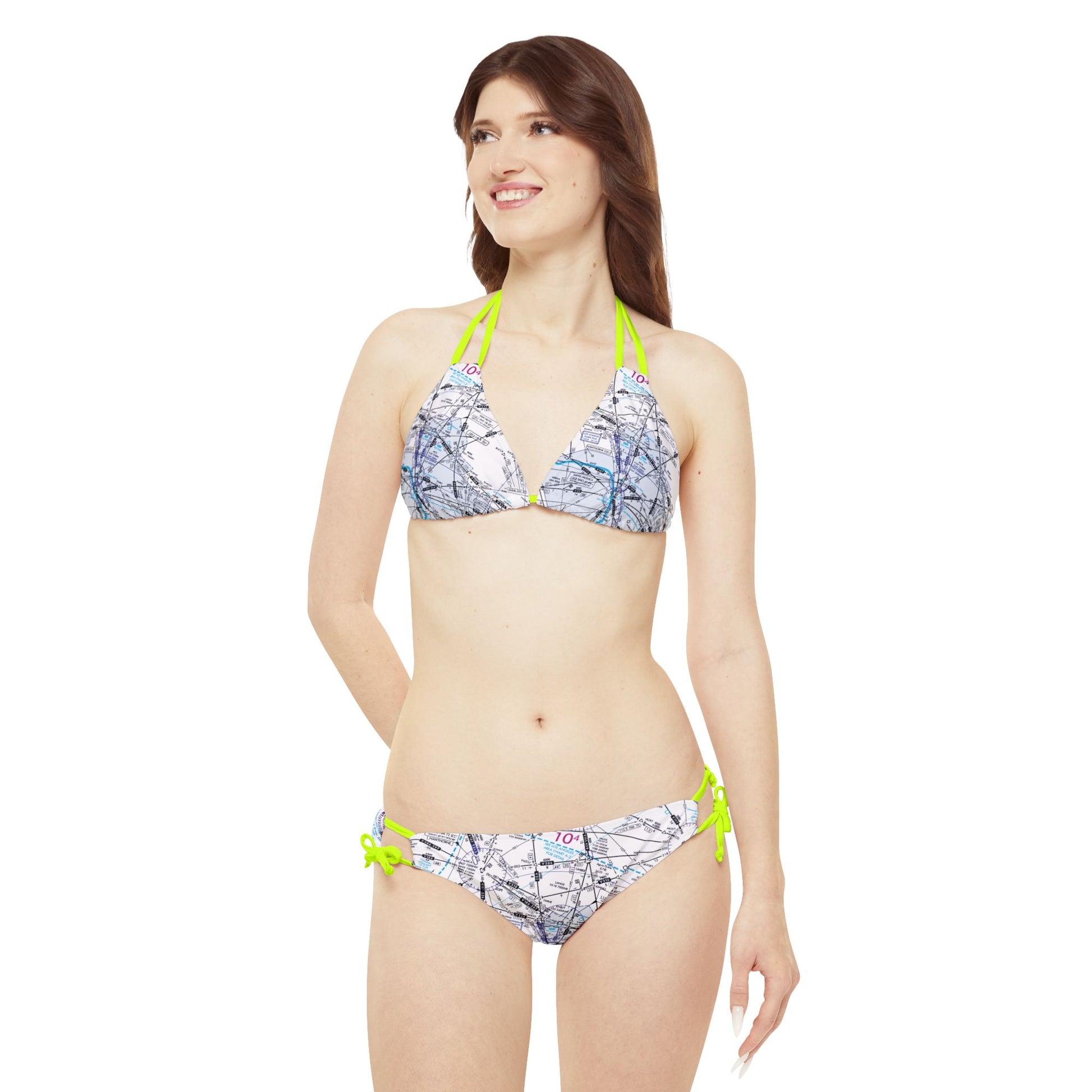 Enroute Low Altitude (ELUS3) Chart strappy bikini set (white)