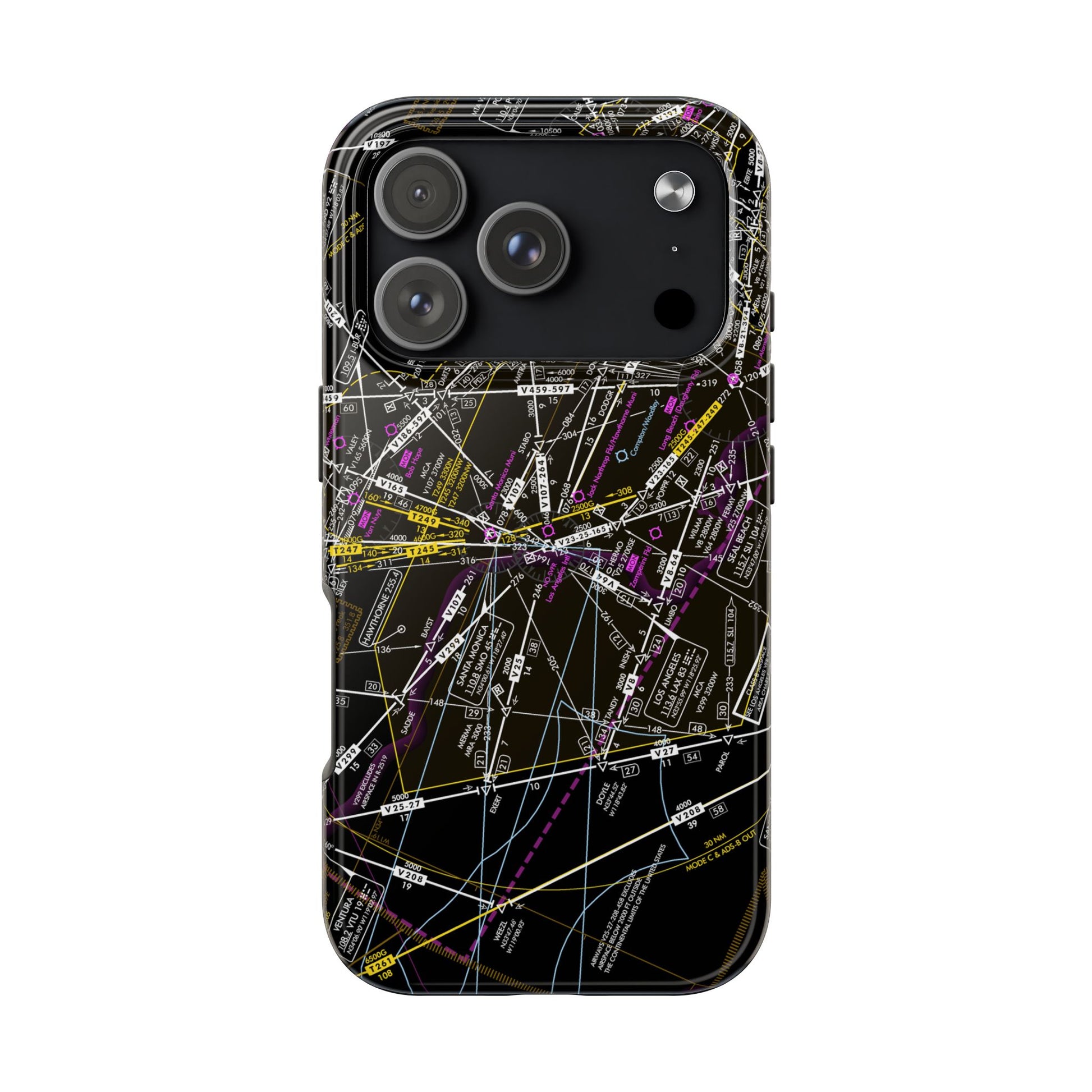Enroute Low Altitude Chart tough phone cases (ELUS3/invert)