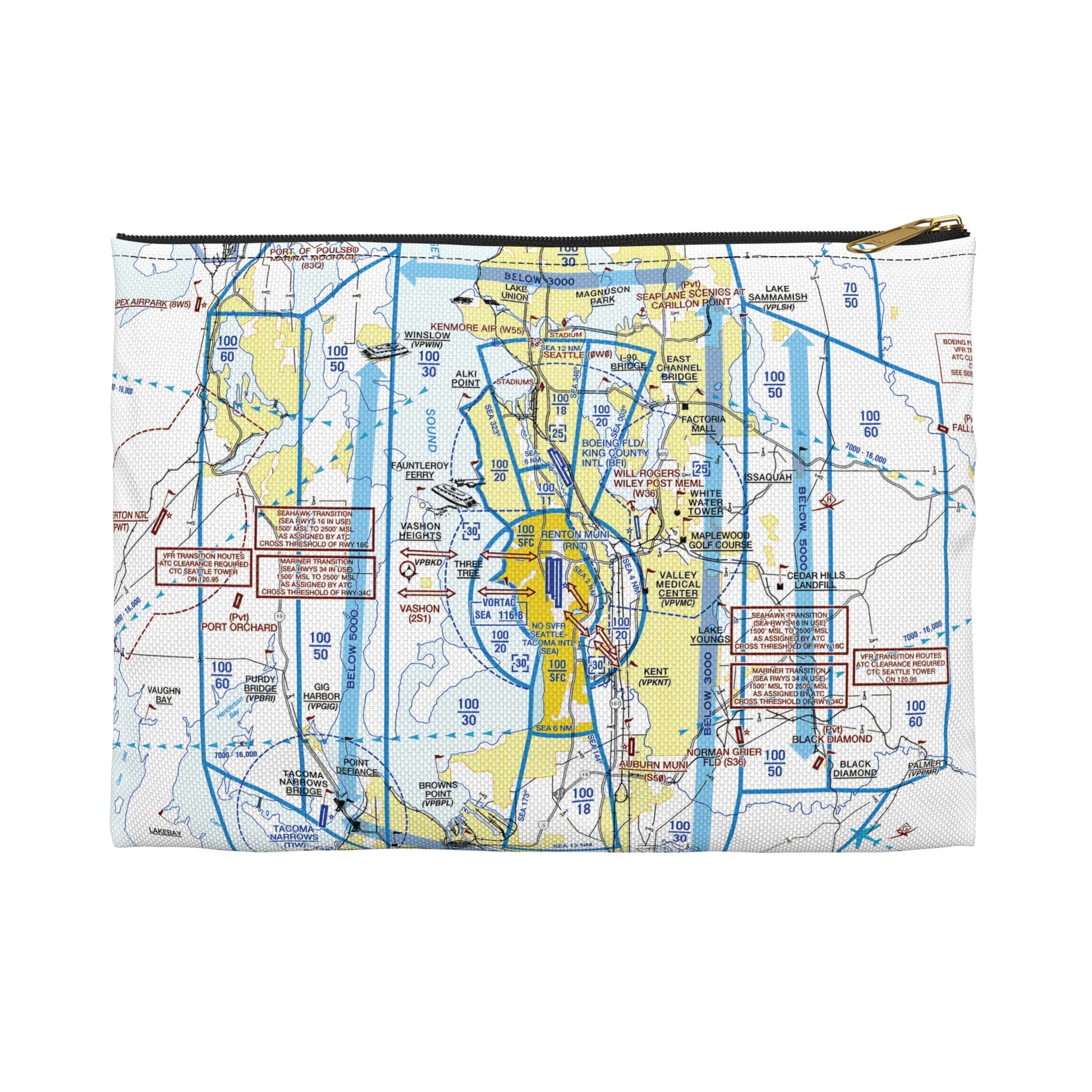 Seattle Flyway Chart Accessory Pouch