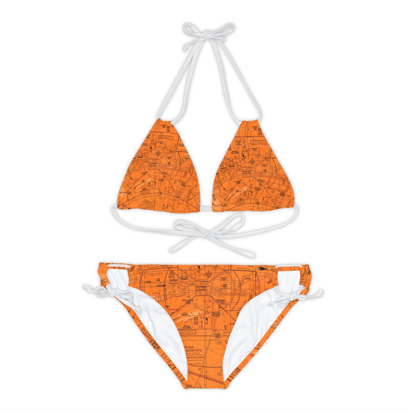 Phoenix TAC Chart strappy bikini set (orange)