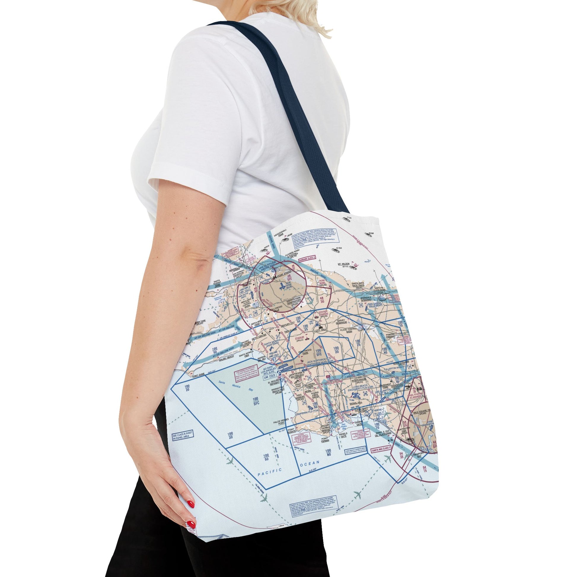 LAX Flyway Chart tote bag