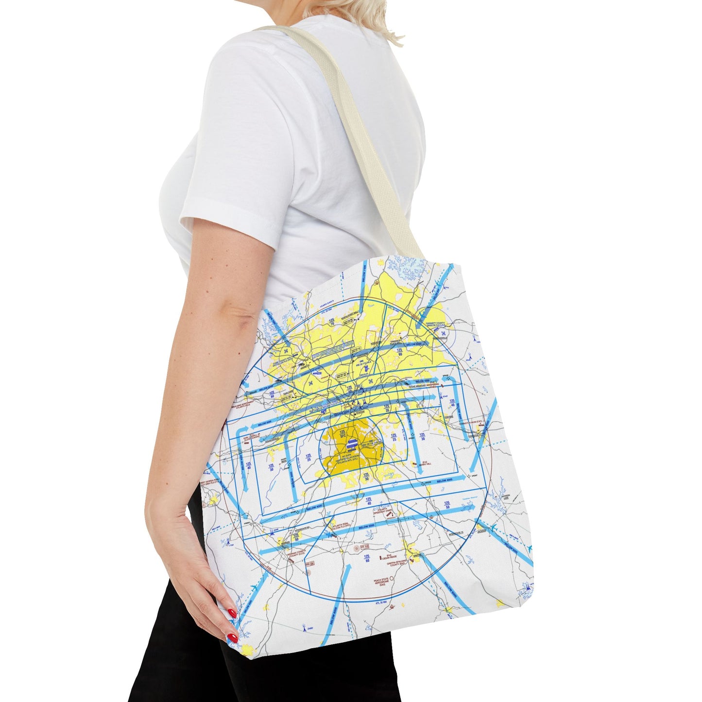 Atlanta Flyway Chart tote bag