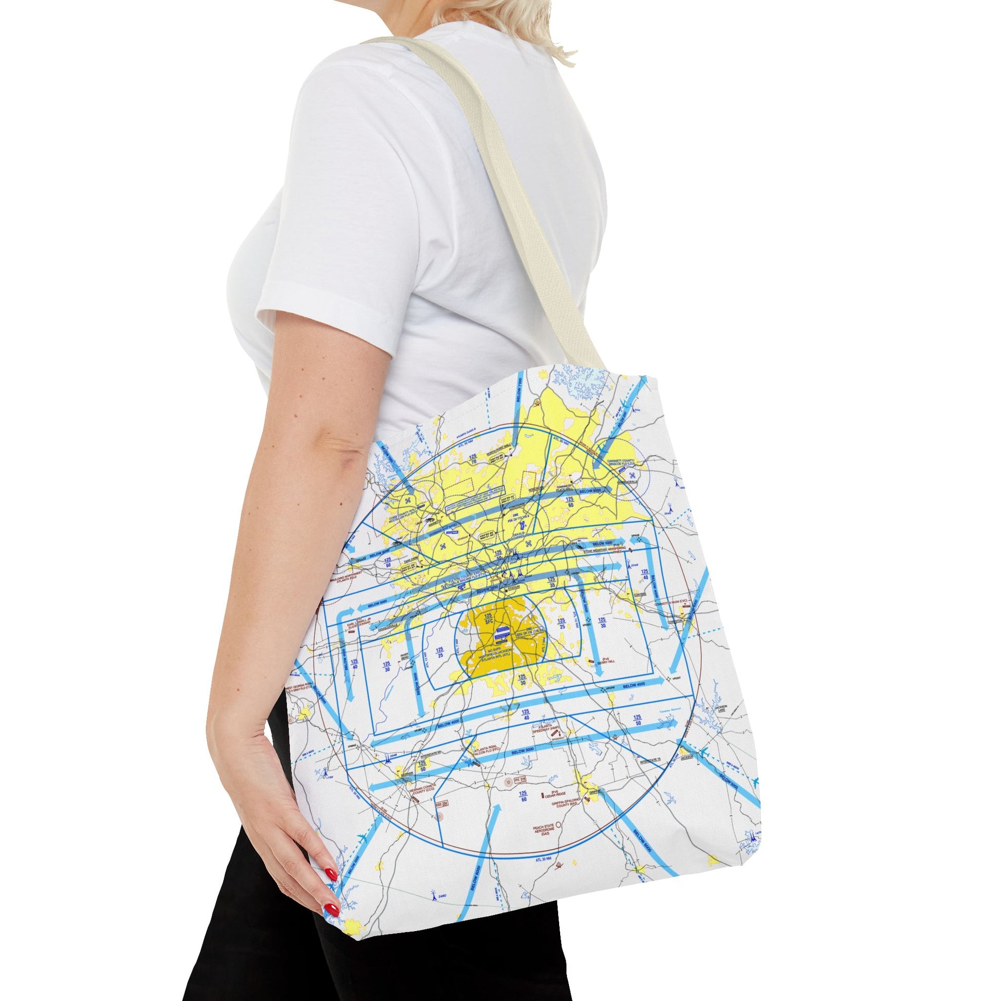 Atlanta Flyway Chart tote bag