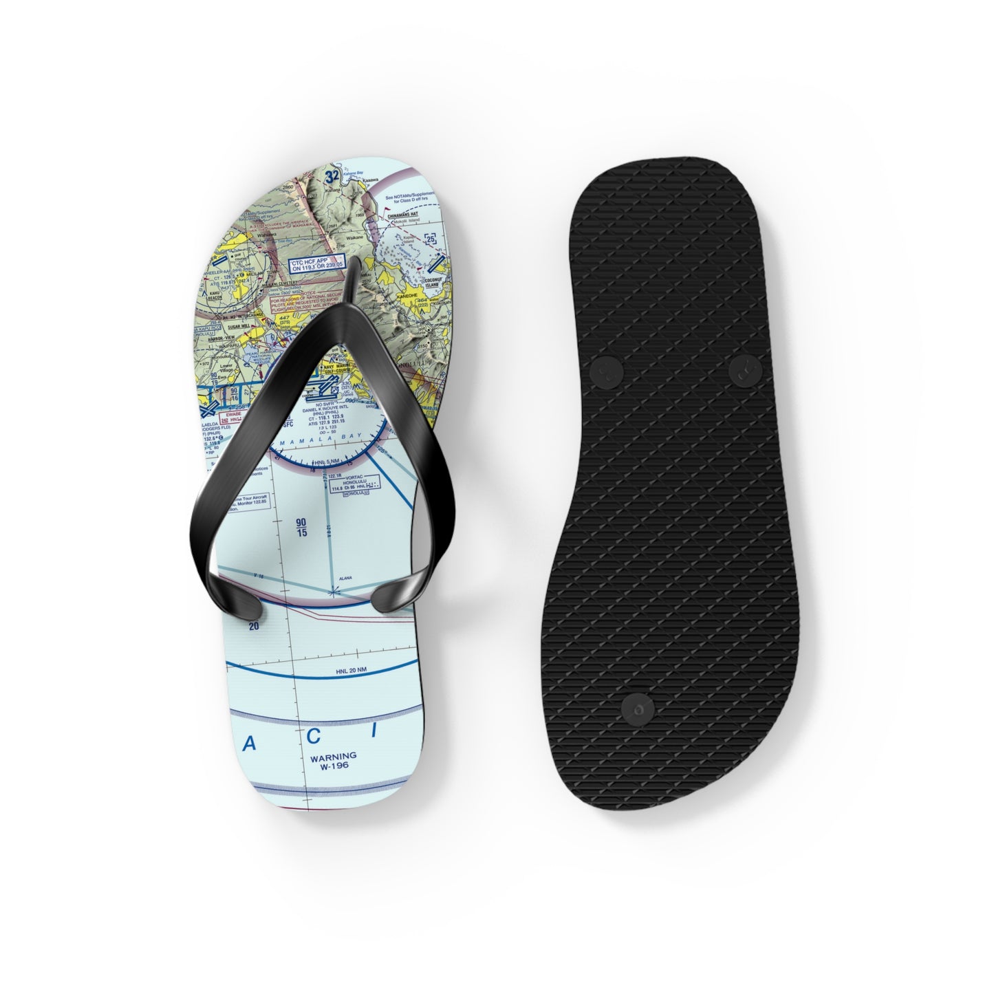 Aeronautical Chart Flip-Flops (PHNL Flyway Chart)