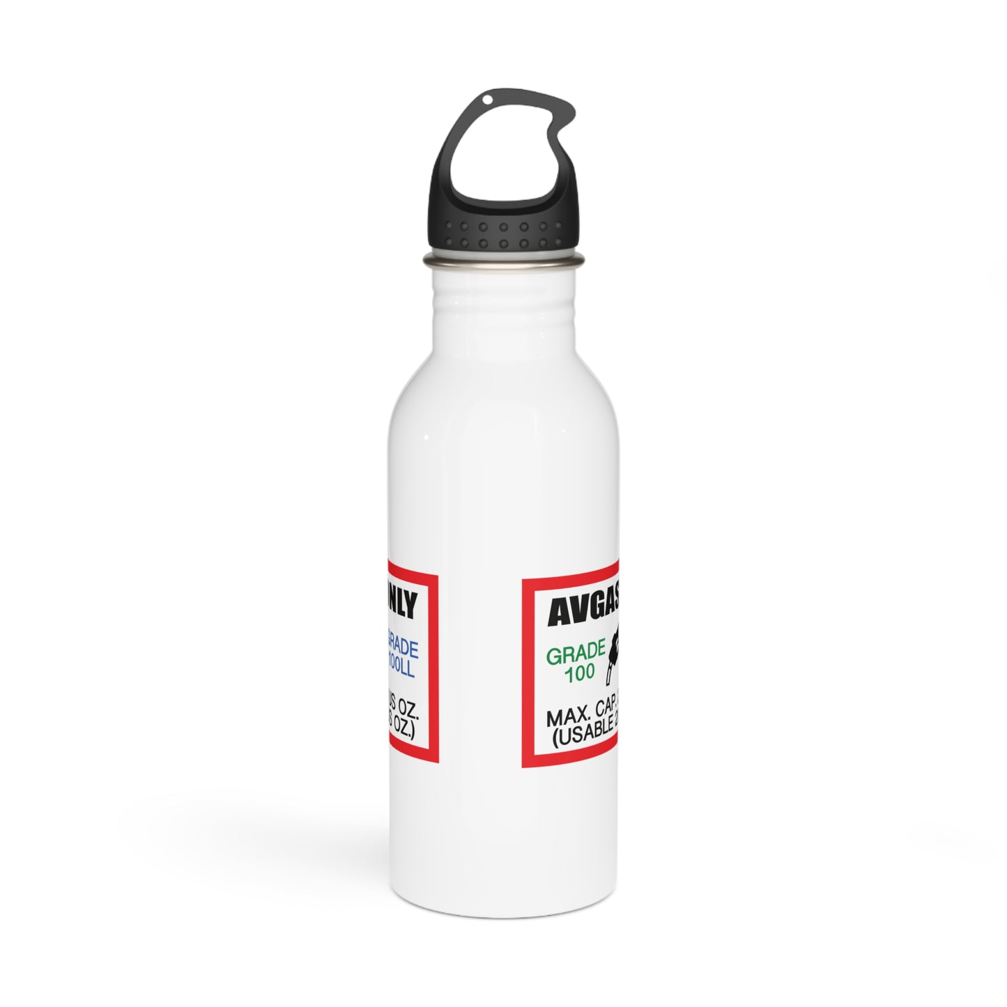 AVGAS / 100LL fuel only 20 oz. stainless steel water bottle
