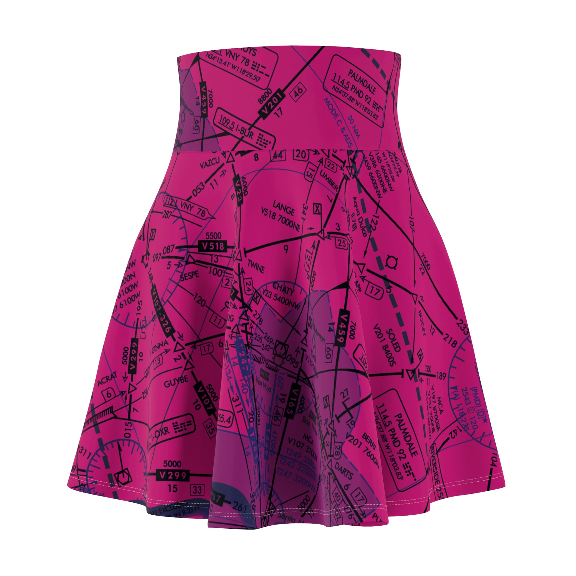 Enroute Low Altitude (ELUS3) Chart skater skirt (pink)