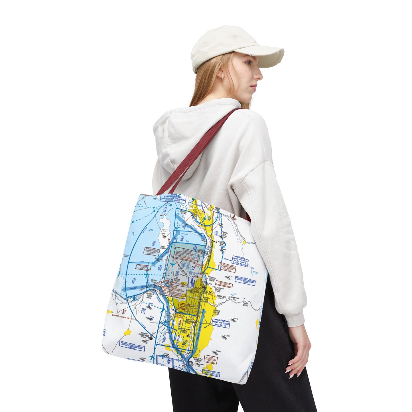 Salt Lake City Flyway Chart tote bag