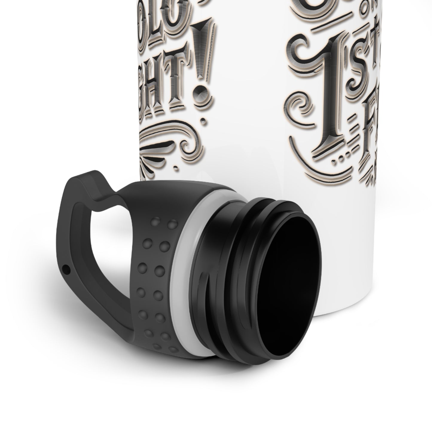 Congrats on your 1st Solo Flight! 20 oz. stainless steel water bottle (v1. silver)
