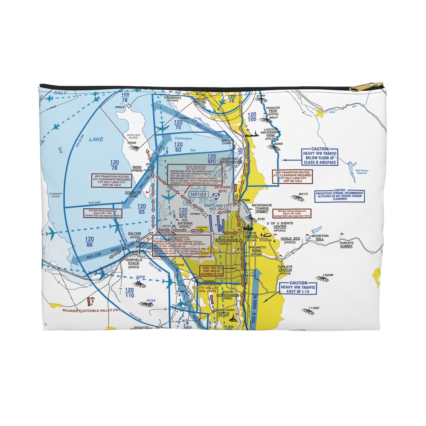 Salt Lake City Flyway Chart Accessory Pouch