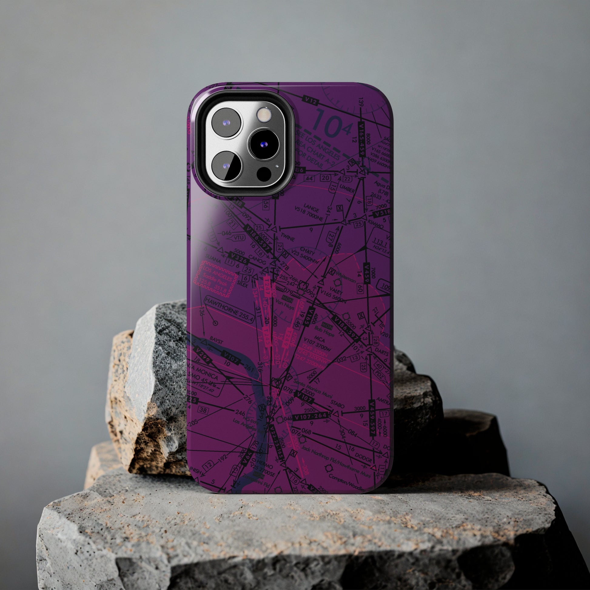 Enroute Low Altitude Chart (ELUS3) tough phone cases (purple)