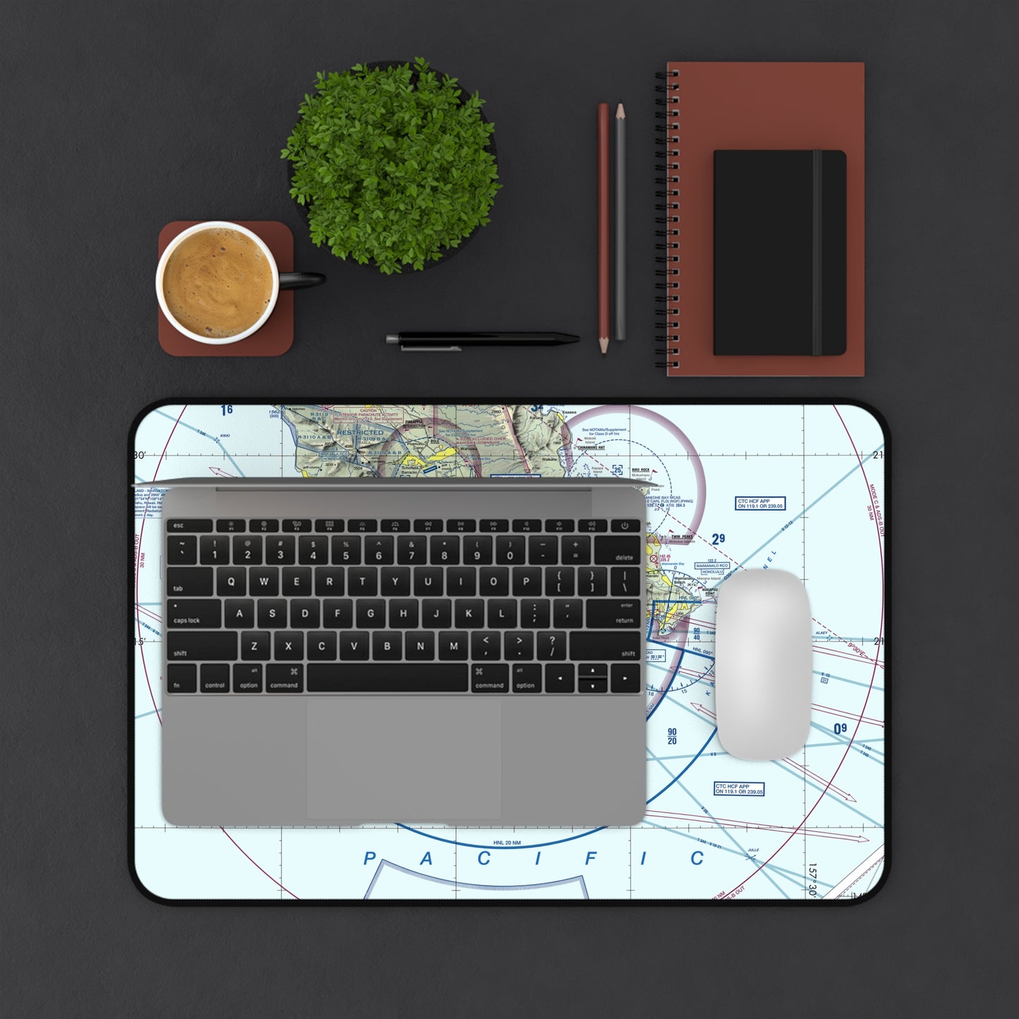 Honolulu Airport Sectional Chart desk mat