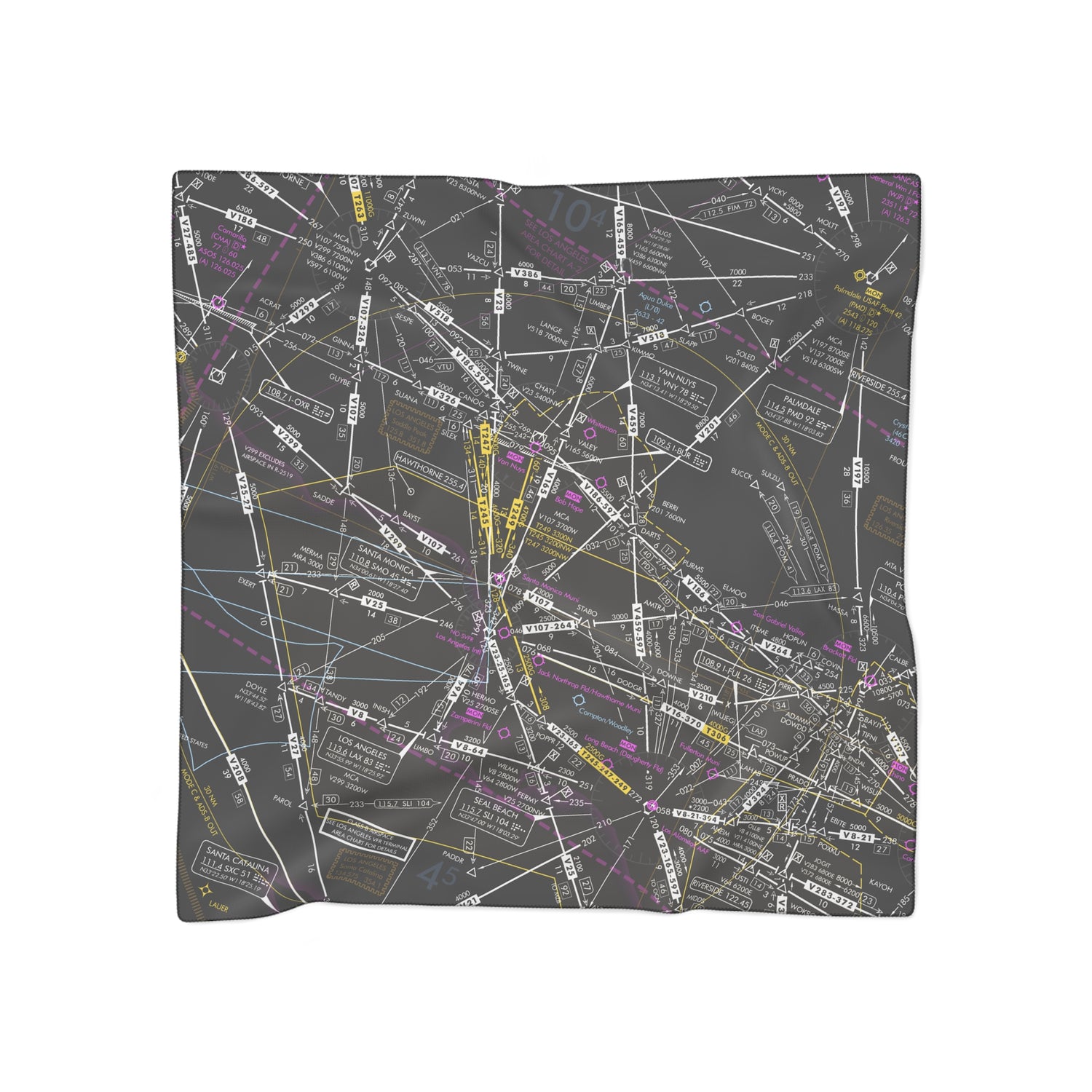 Enroute Low Altitude Chart (b&w) poly scarf