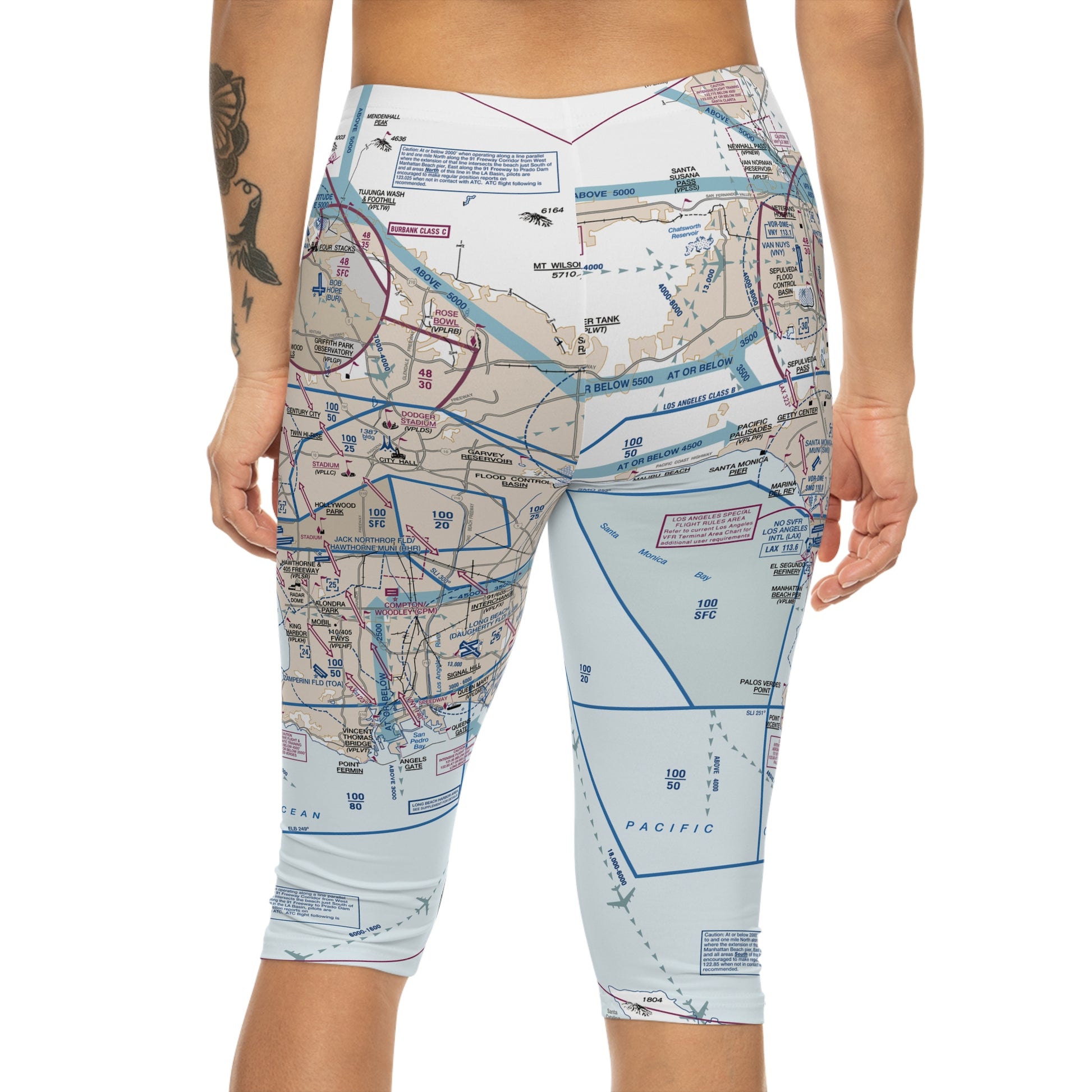 LAX Flyway Chart capri leggings