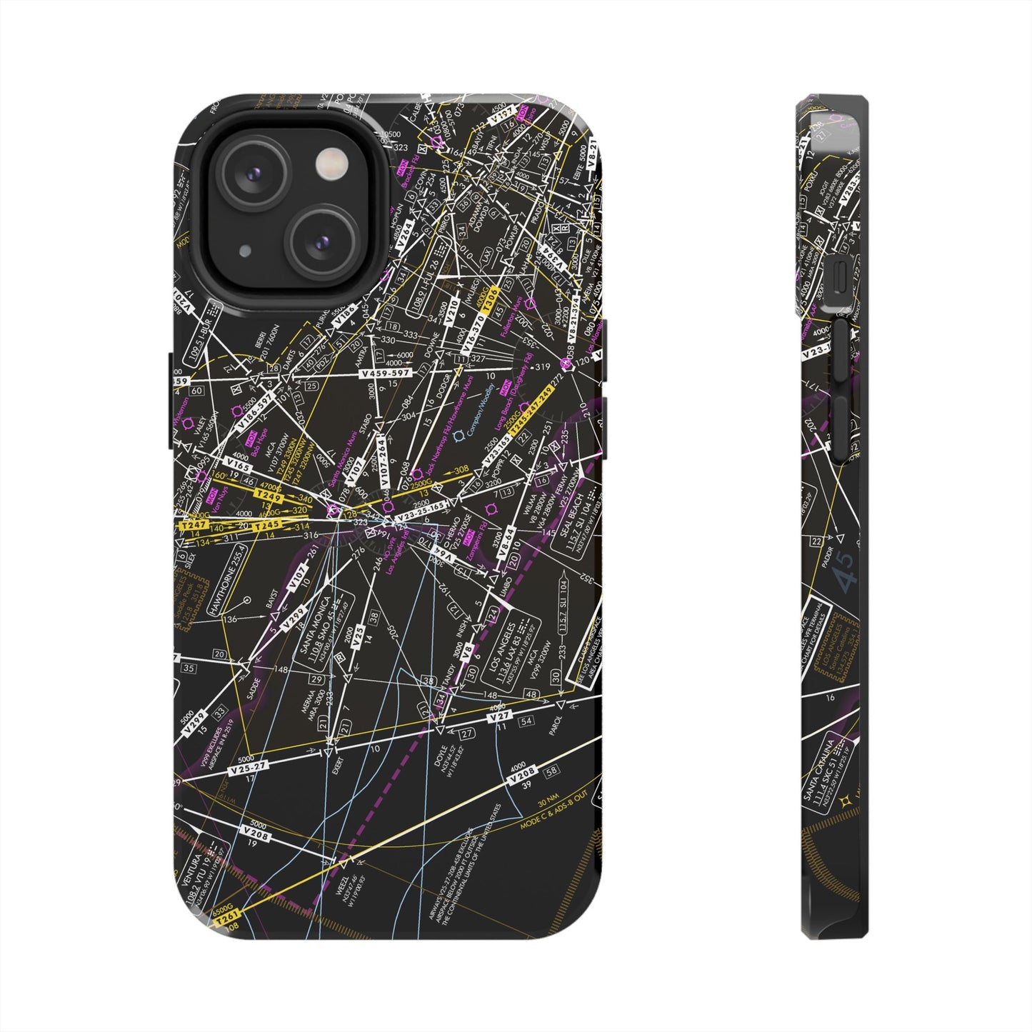 Enroute Low Altitude Chart tough phone cases (ELUS3/invert)