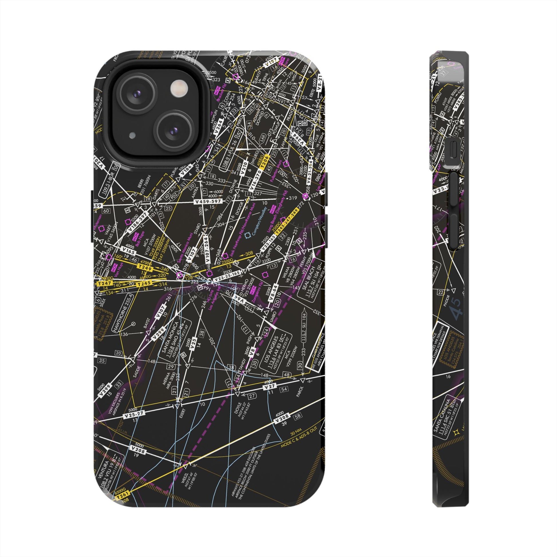 Enroute Low Altitude Chart tough phone cases (ELUS3/invert)