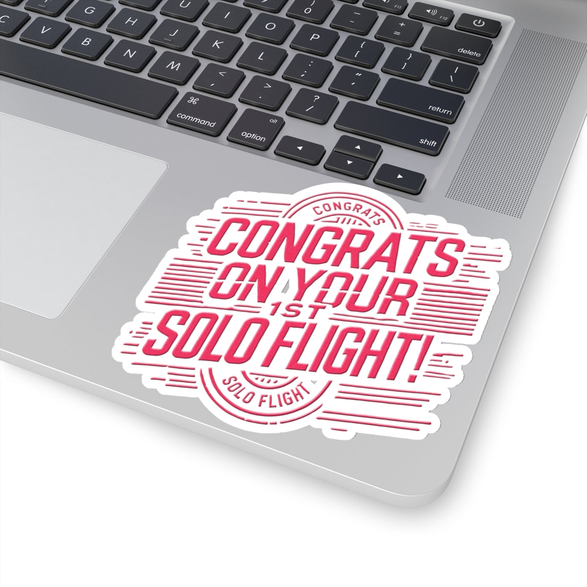 Congrats on your 1st Solo Flight! (red/v2) sticker