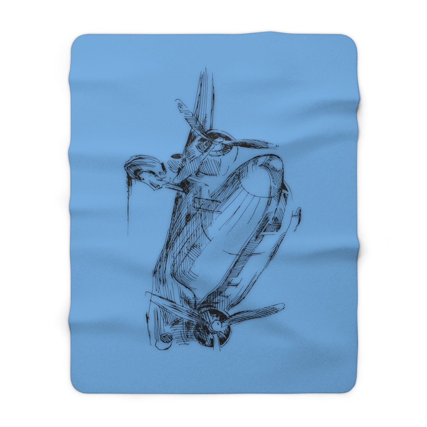 Aero 1 - sherpa fleece blanket (blue)