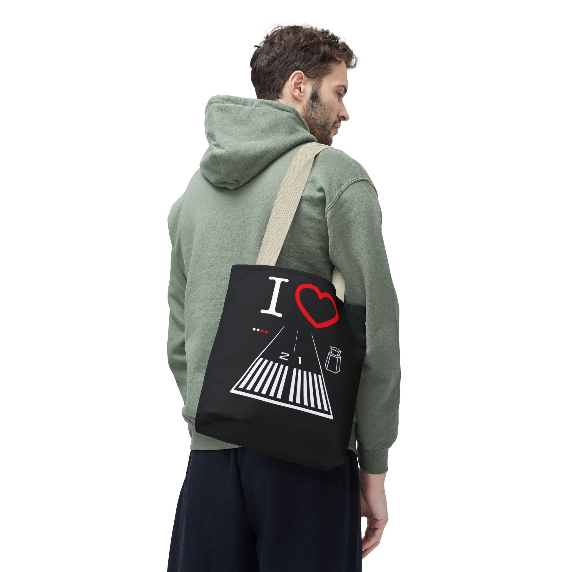 Santa Monica Airport Runway 21 / 3 tote bag (black)