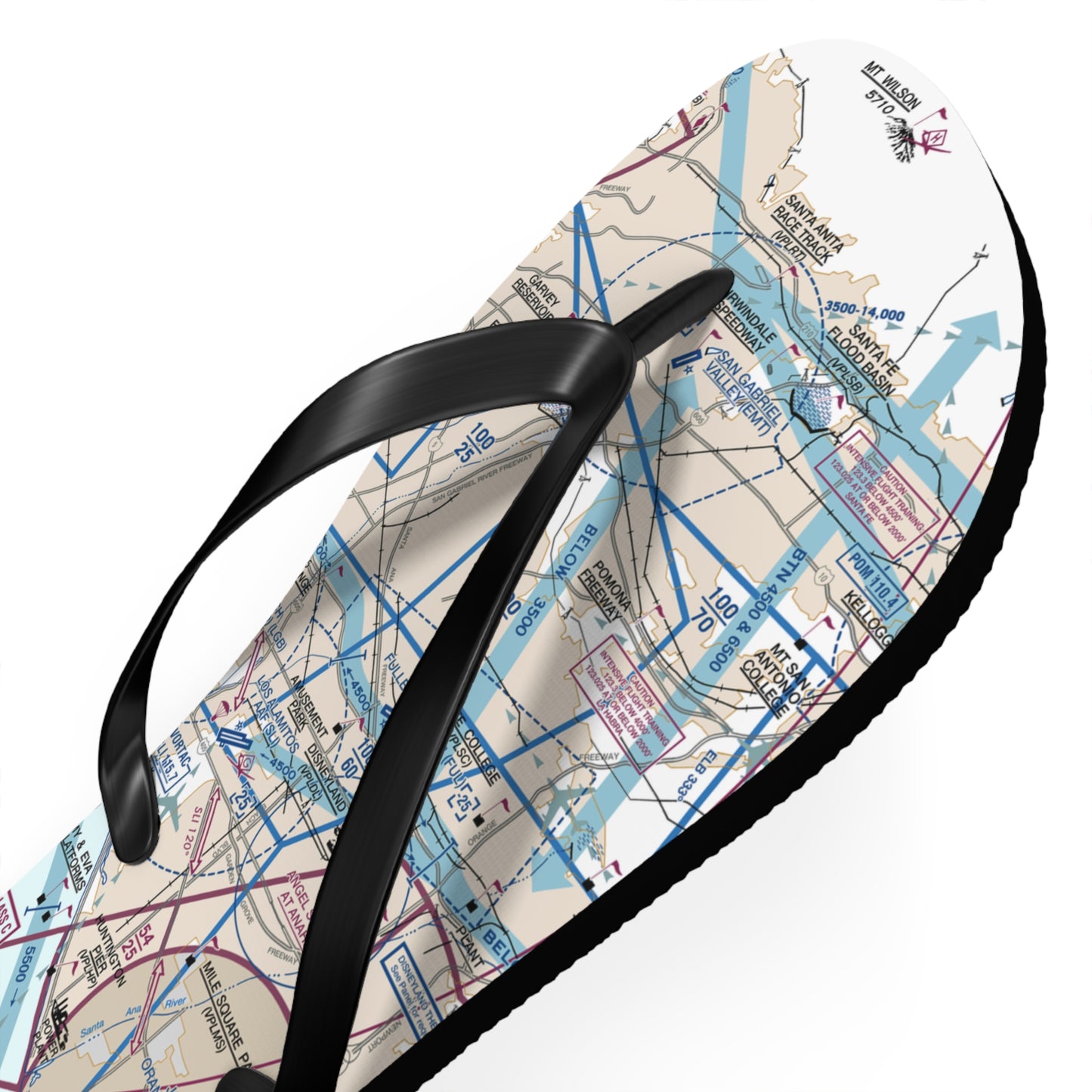 Aeronautical Chart Flip-Flops (LAX Flyway Chart)