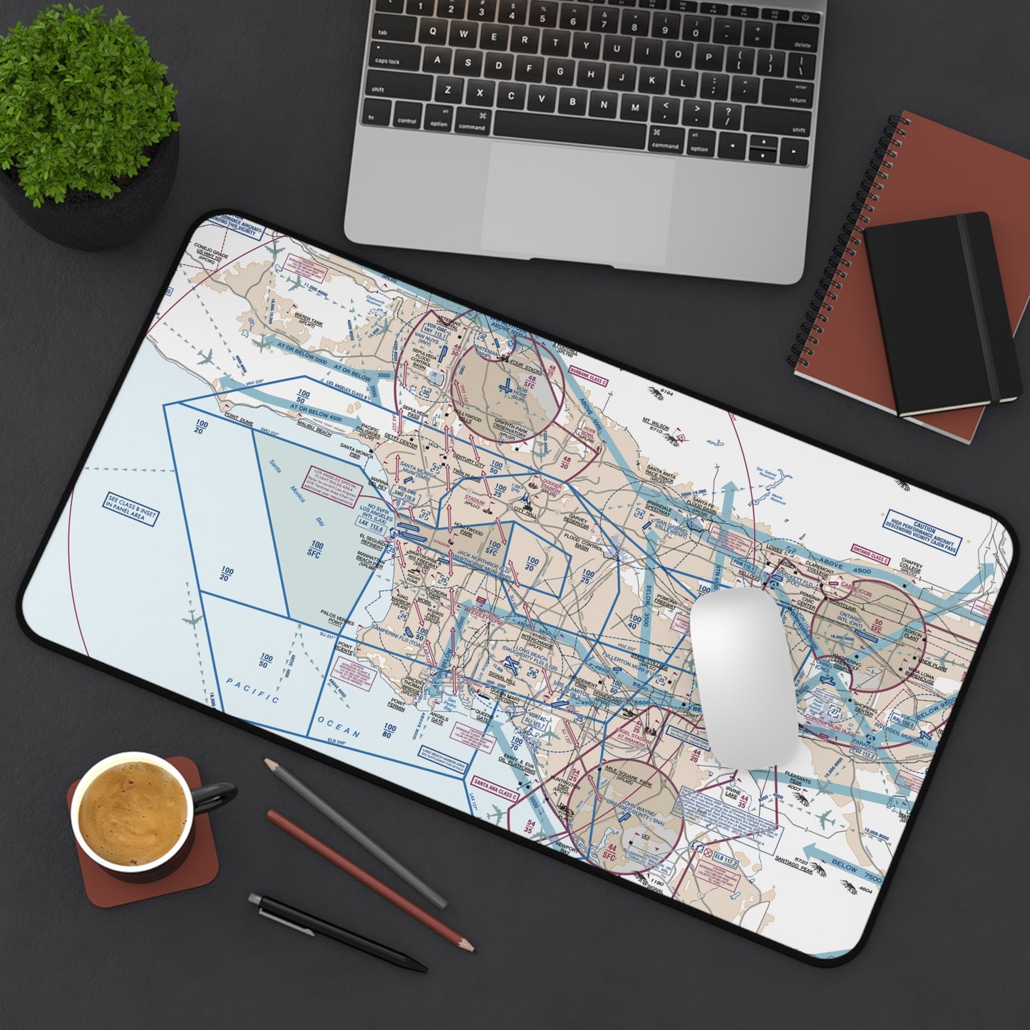 LAX Flyway Chart desk mat