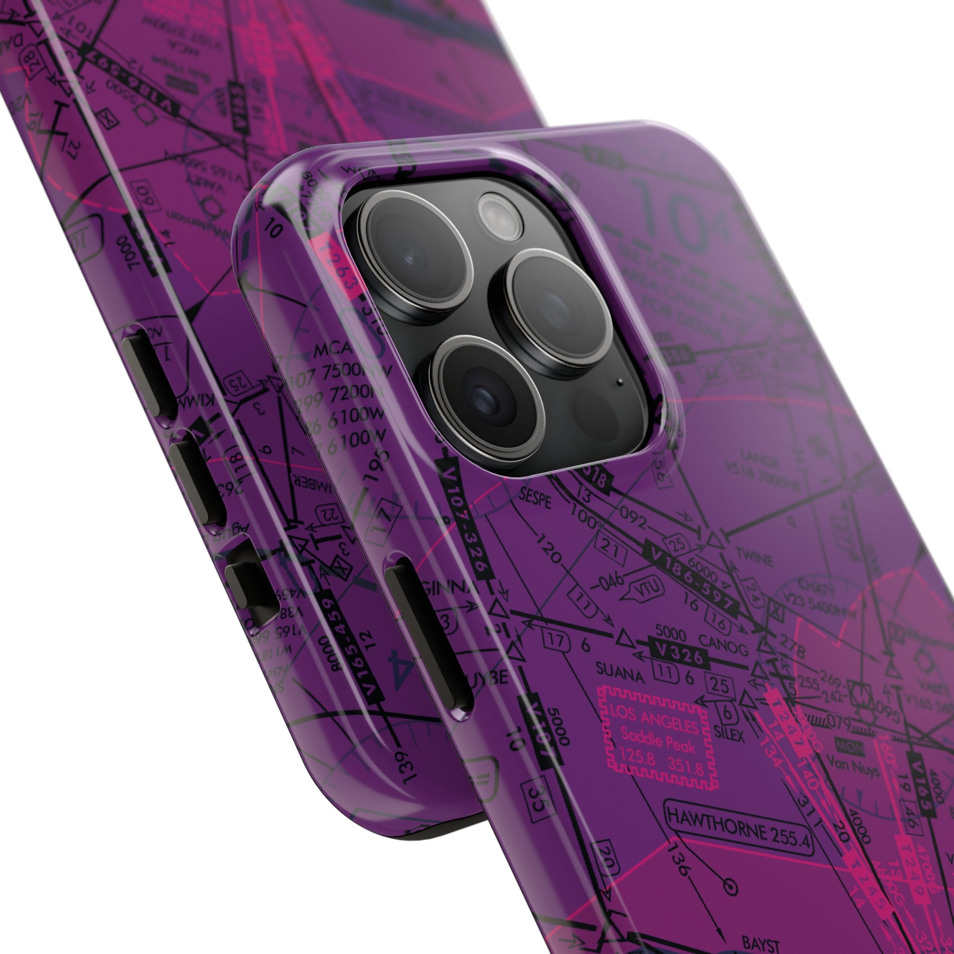 Enroute Low Altitude Chart (ELUS3) tough phone cases (purple)