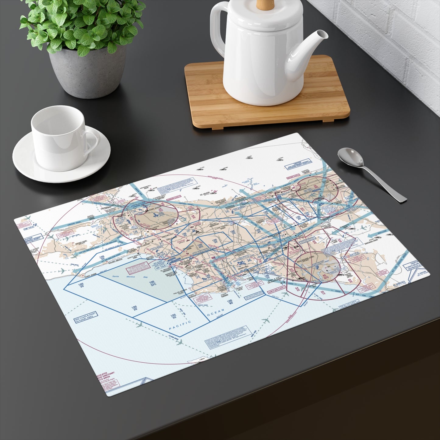 LAX Flyway Chart kitchen placemat