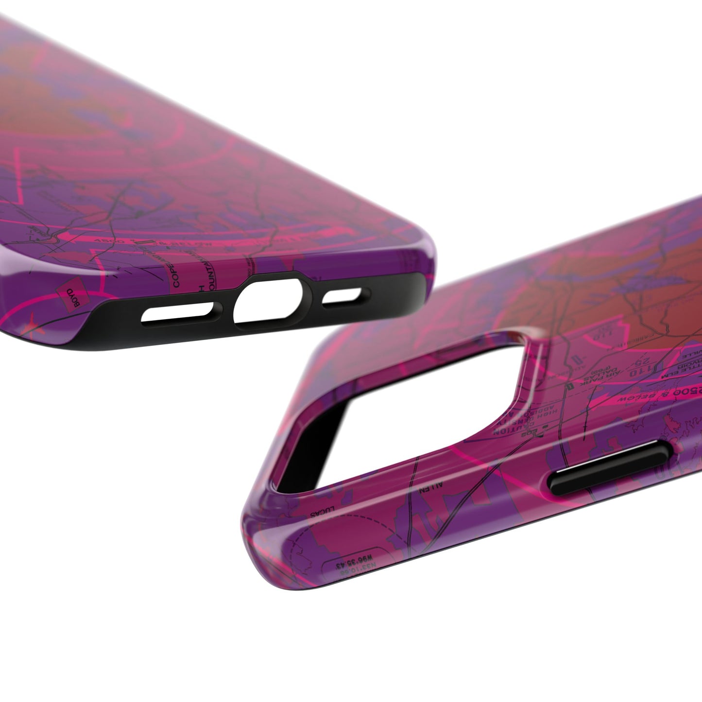 Dallas Fort Worth Flyway Chart tough phone cases (purple)