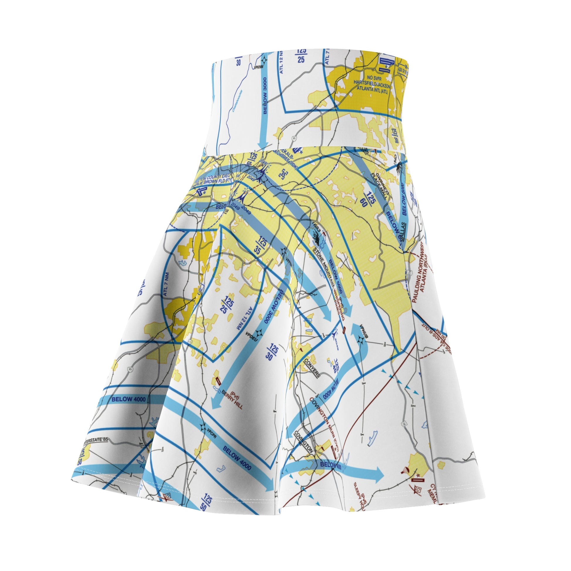 Atlanta Flyway Chart skater skirt
