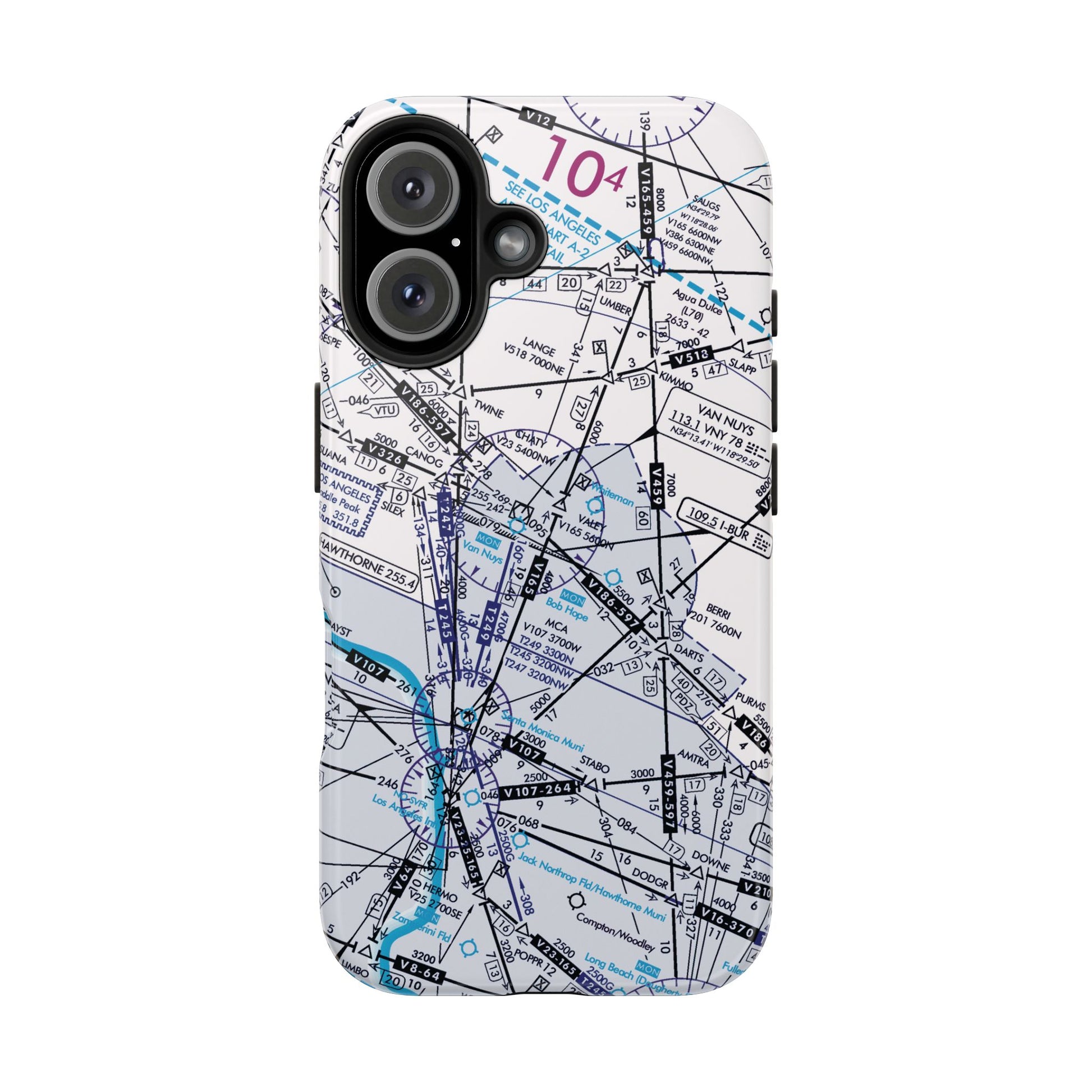 Enroute Low Altitude Chart tough phone cases (ELUS3/white)