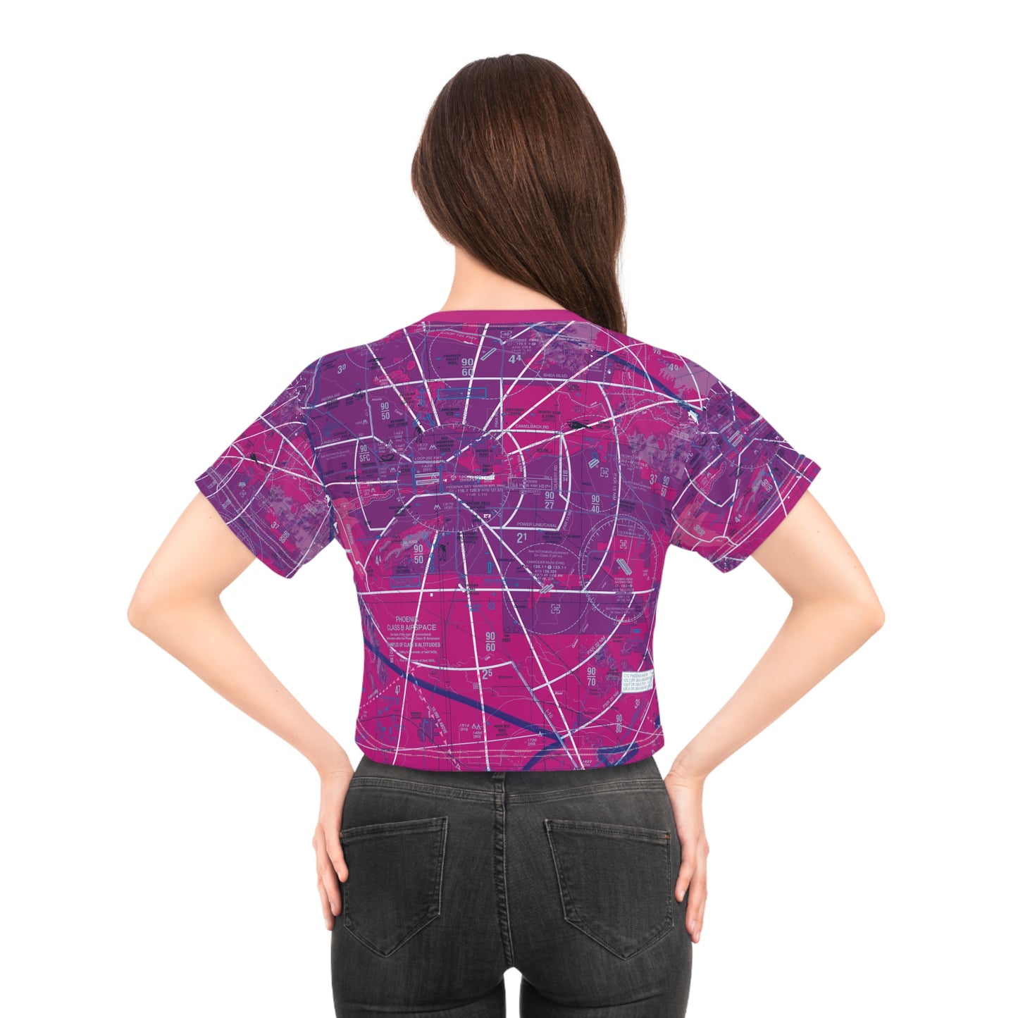 Phoenix TAC Chart (purple) crop tee