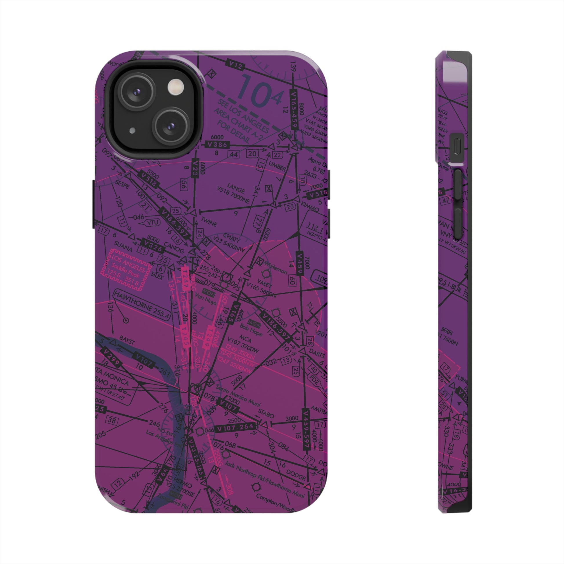 Enroute Low Altitude Chart (ELUS3) tough phone cases (purple)