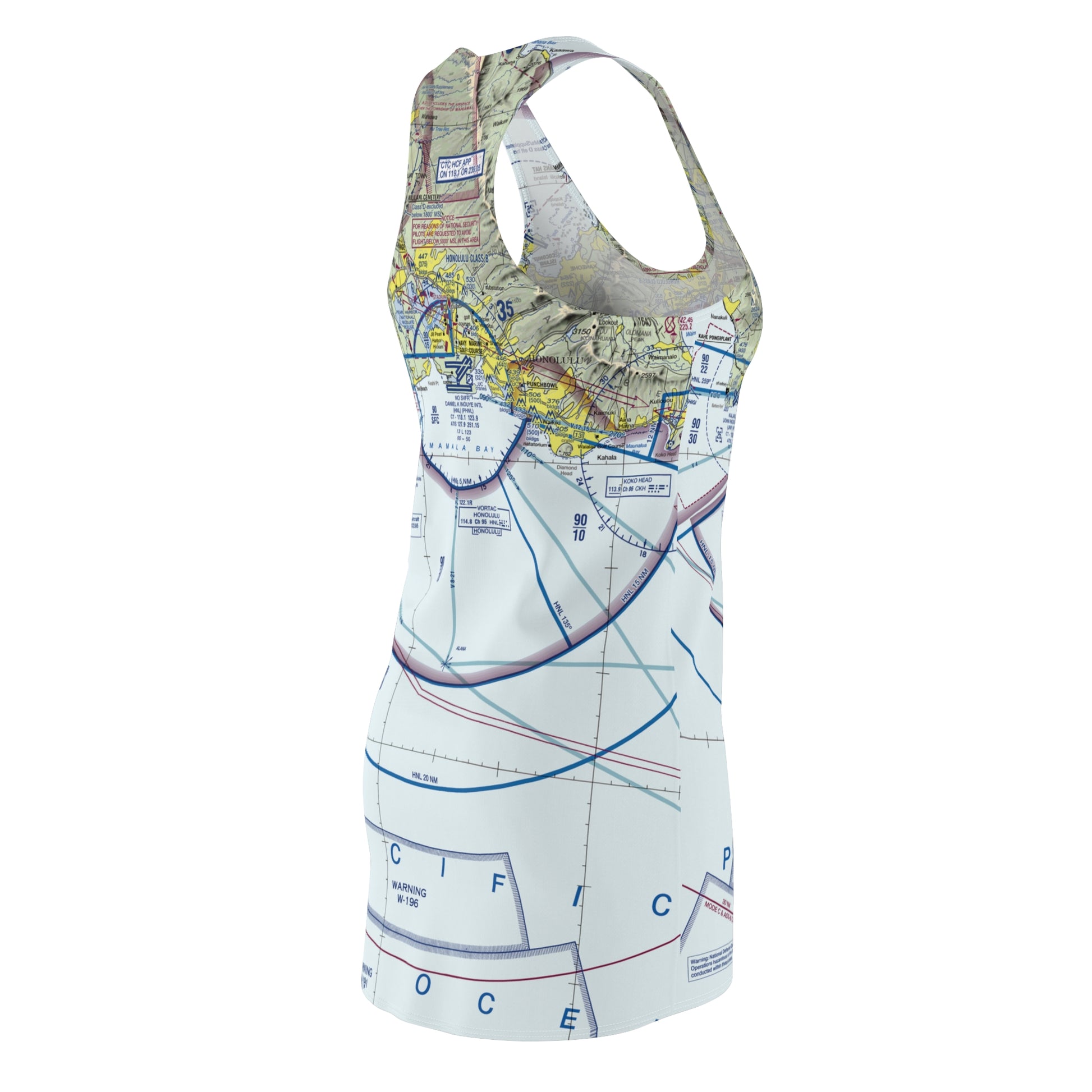 Honolulu Sectional Chart racerback dress