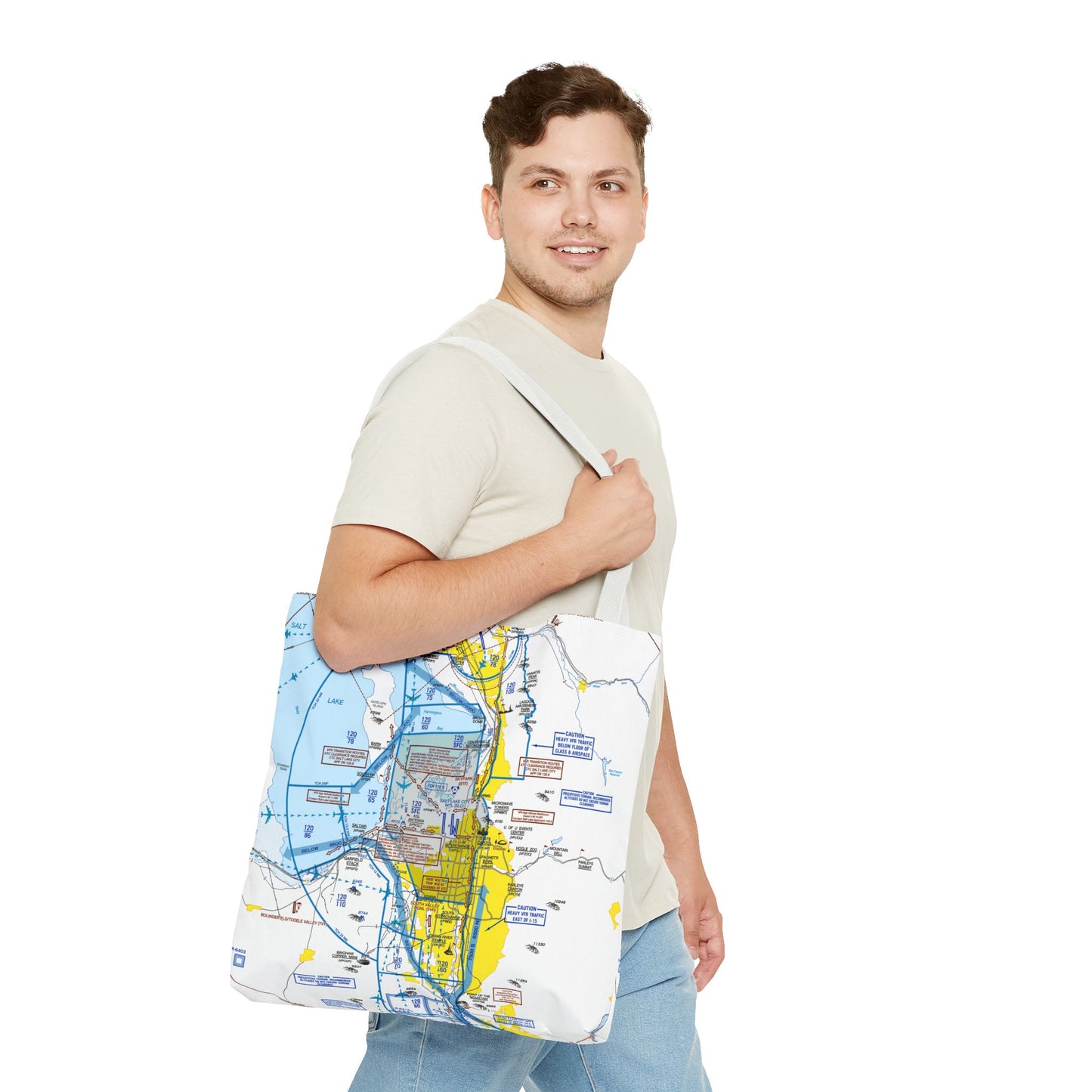 Salt Lake City Flyway Chart tote bag