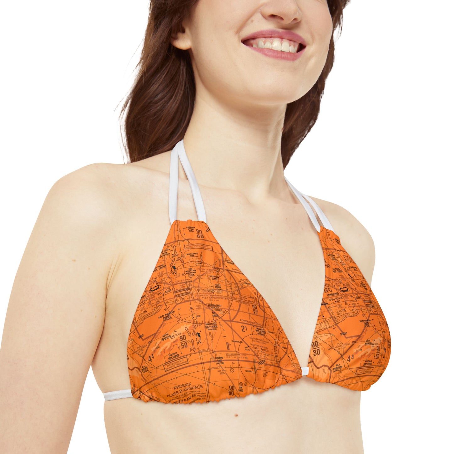 Phoenix TAC Chart strappy bikini set (orange)