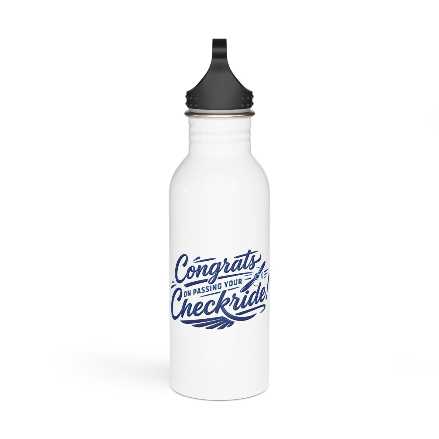 Congrats on passing your checkride! 20 oz. stainless steel water bottle (v4. blue)