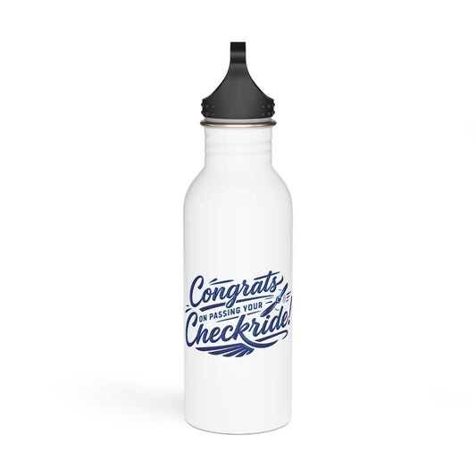Congrats on passing your checkride! 20 oz. stainless steel water bottle (v4. blue)