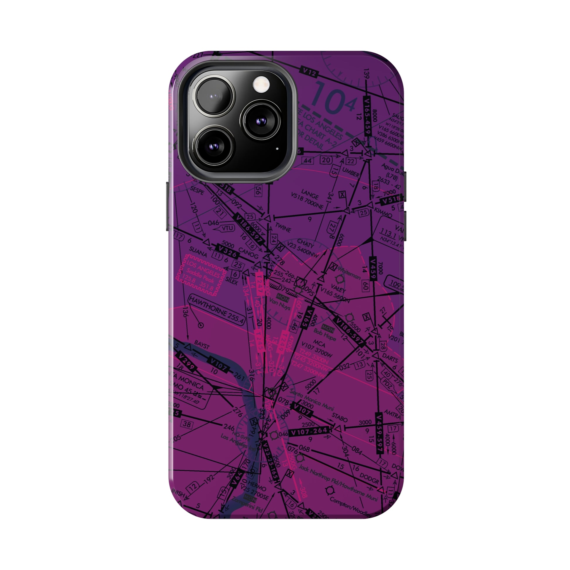 Enroute Low Altitude Chart (ELUS3) tough phone cases (purple)