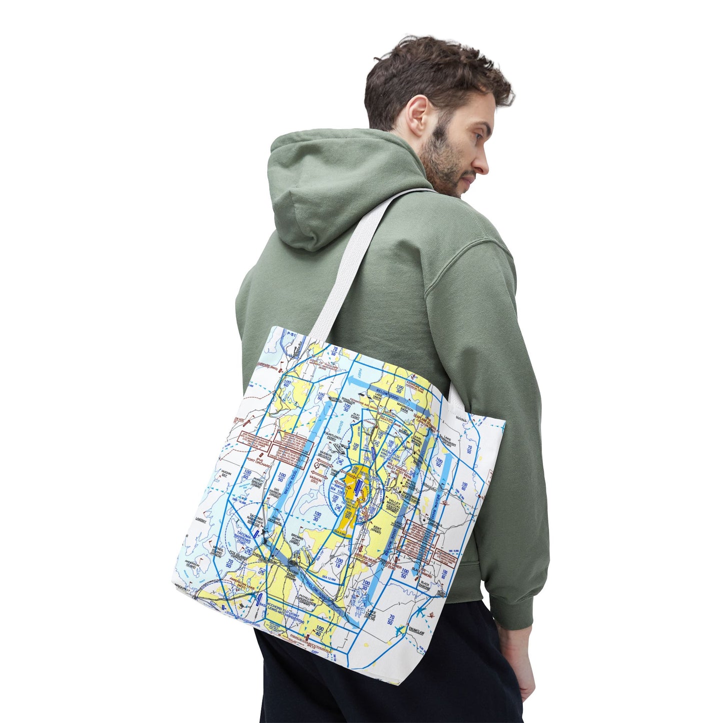 Seattle Flyway Chart tote bag