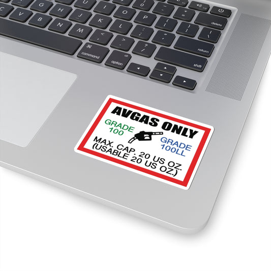 AVGAS 100LL Fuel Only - sticker