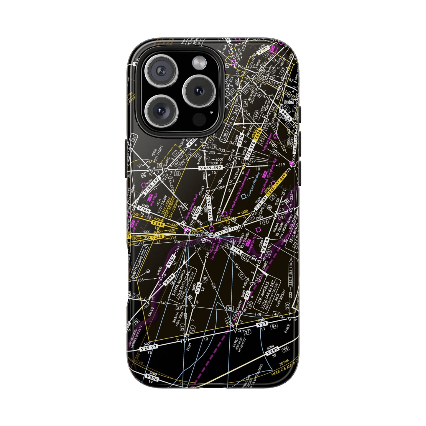 Enroute Low Altitude Chart tough phone cases (ELUS3/invert)