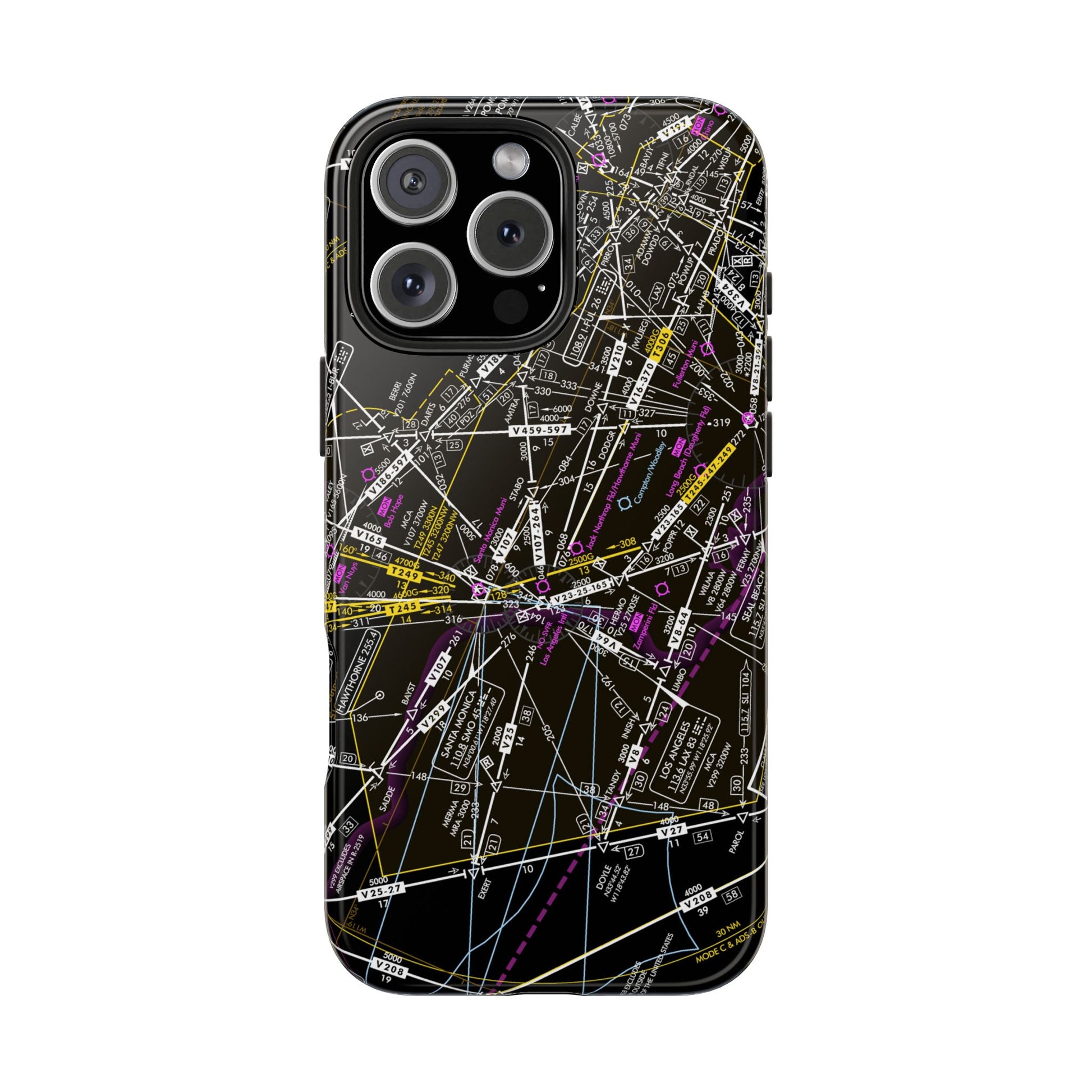 Enroute Low Altitude Chart tough phone cases (ELUS3/invert)