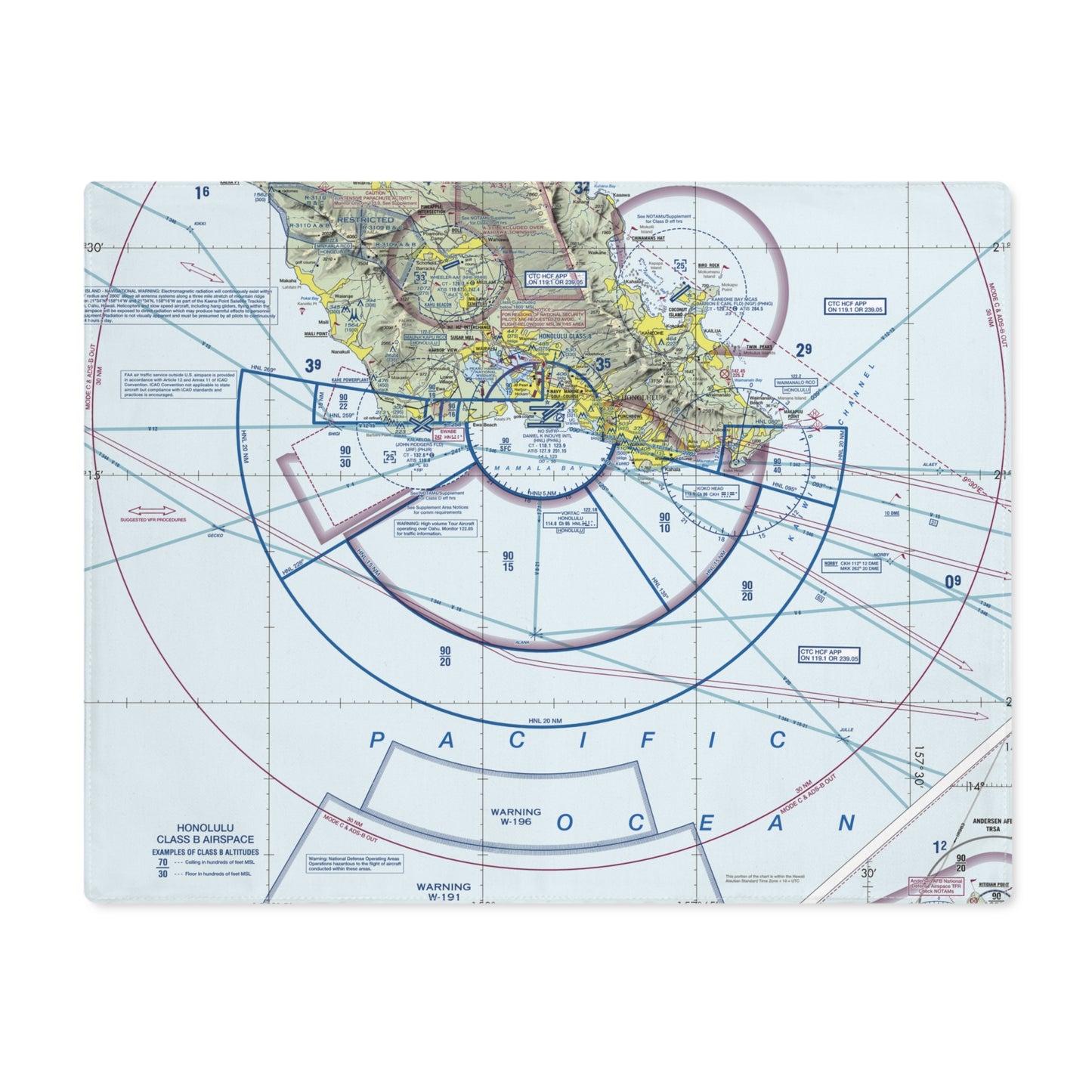 Honolulu Sectional Chart kitchen placemat